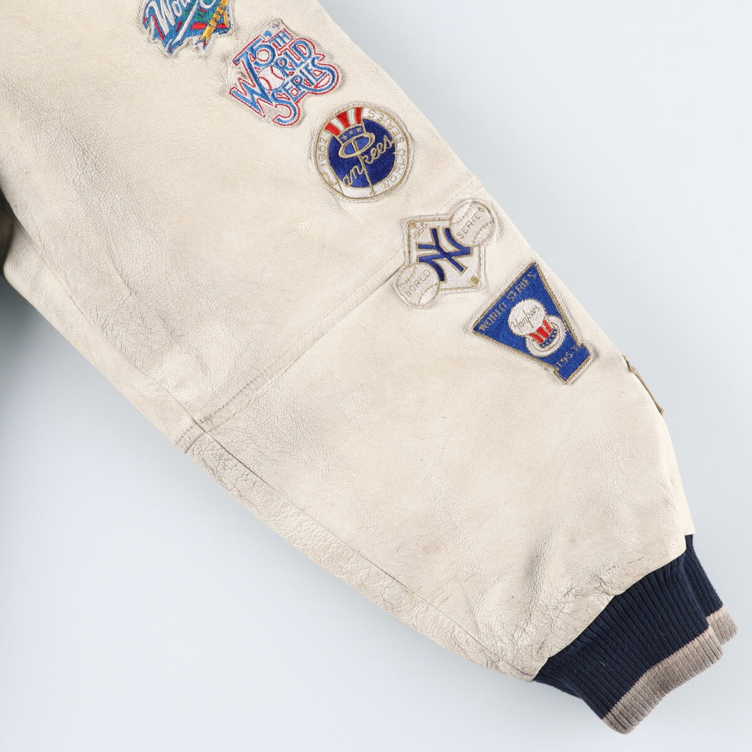 Genuine Merchandise New York Yankees Leather Wool Jacket Award Jacket Men's XXL /evb009910