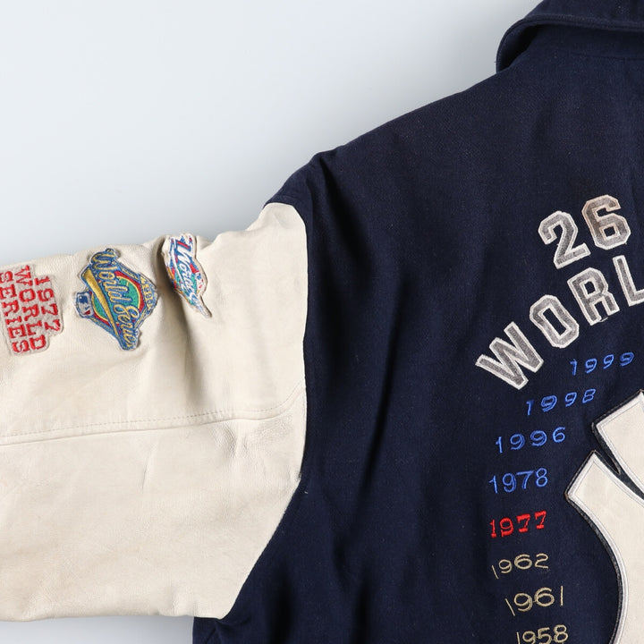 Genuine Merchandise New York Yankees Leather Wool Jacket Award Jacket Men's XXL /evb009910