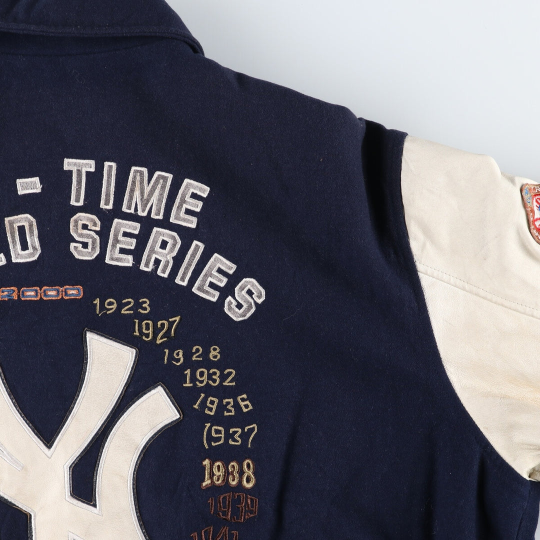 Genuine Merchandise New York Yankees Leather Wool Jacket Award Jacket Men's XXL /evb009910