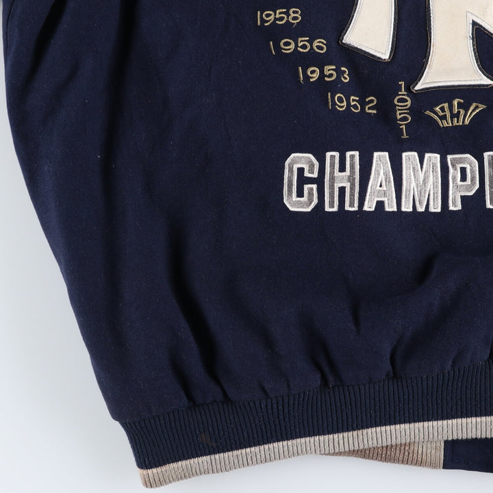 Genuine Merchandise New York Yankees Leather Wool Jacket Award Jacket Men's XXL /evb009910