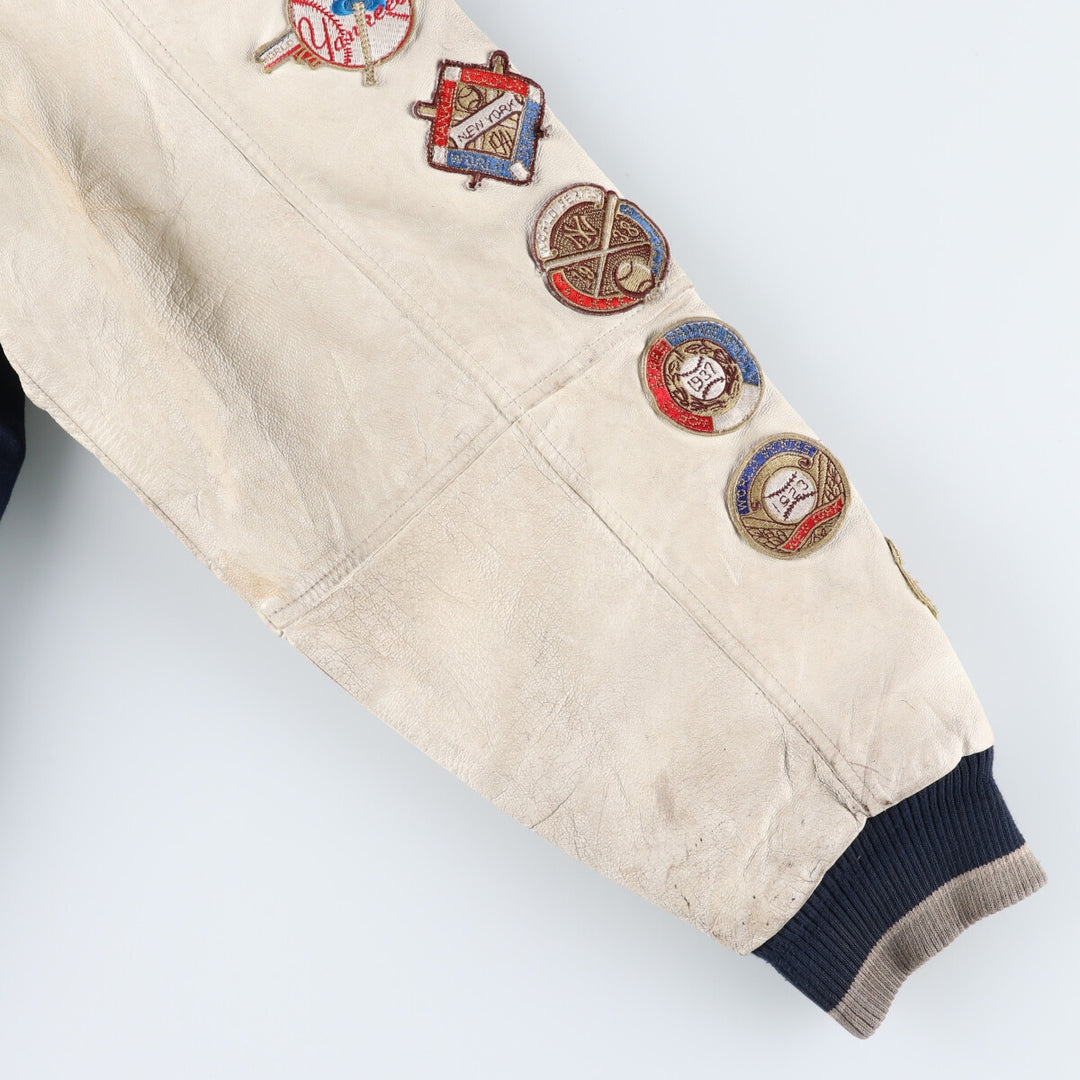 Genuine Merchandise New York Yankees Leather Wool Jacket Award Jacket Men's XXL /evb009910