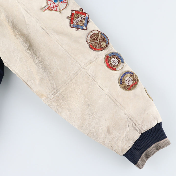 Genuine Merchandise New York Yankees Leather Wool Jacket Award Jacket Men's XXL /evb009910