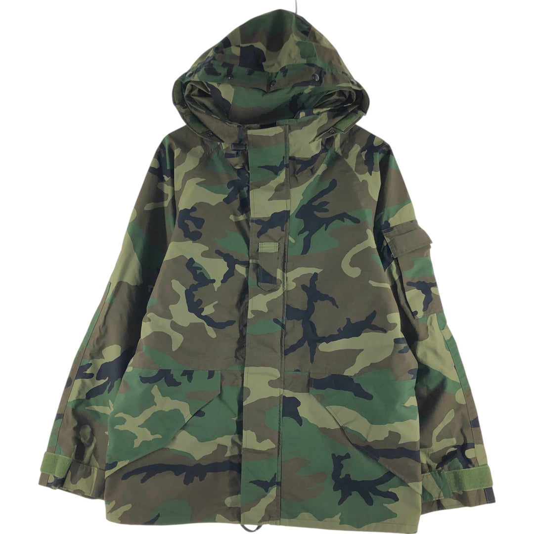 Genuine US military item, 90'S camouflage pattern woodland camo ECWCS 1st GEN late model military Gore-Tex parka made in USA vintage /evb009918