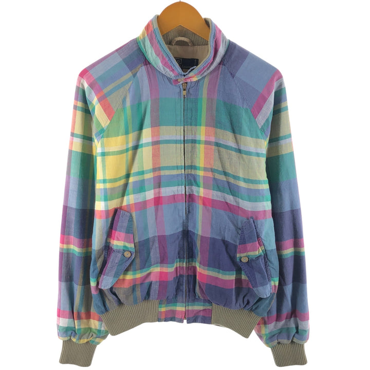POLO by Ralph Lauren Check Pattern Madras Check Harrington Jacket Swing Top Men's M size /evb009935