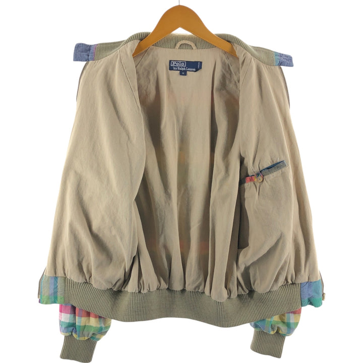 POLO by Ralph Lauren Check Pattern Madras Check Harrington Jacket Swing Top Men's M size /evb009935