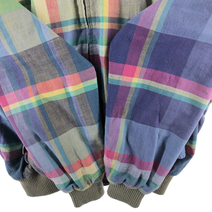 POLO by Ralph Lauren Check Pattern Madras Check Harrington Jacket Swing Top Men's M size /evb009935