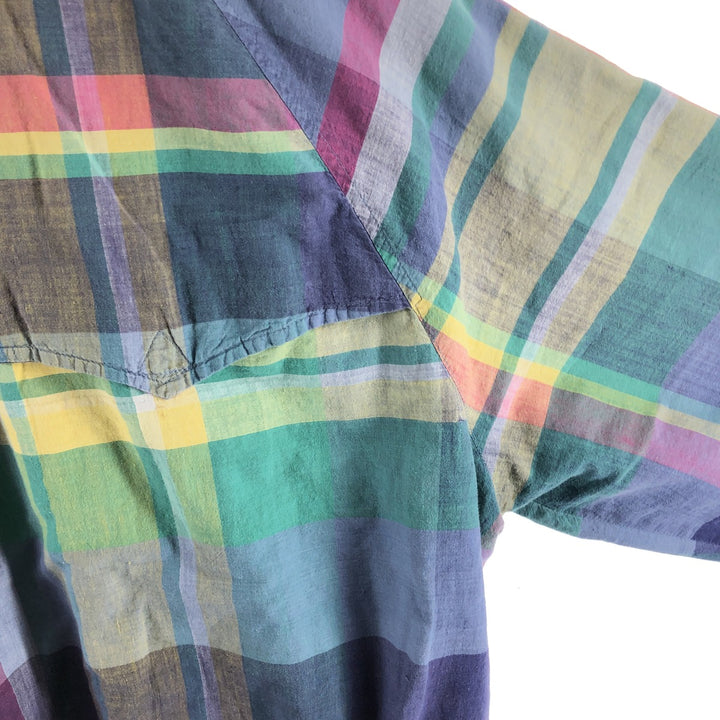 POLO by Ralph Lauren Check Pattern Madras Check Harrington Jacket Swing Top Men's M size /evb009935