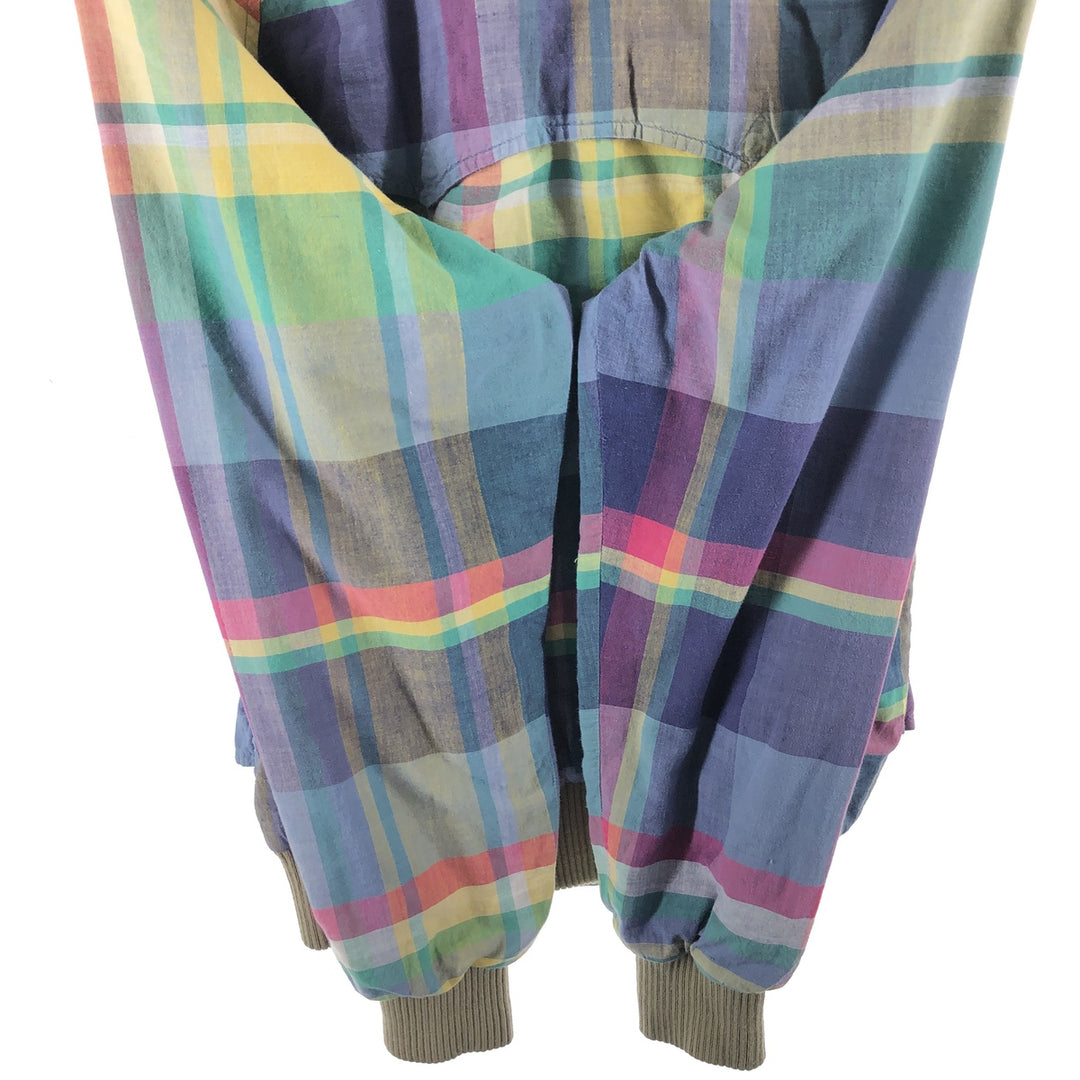 POLO by Ralph Lauren Check Pattern Madras Check Harrington Jacket Swing Top Men's M size /evb009935