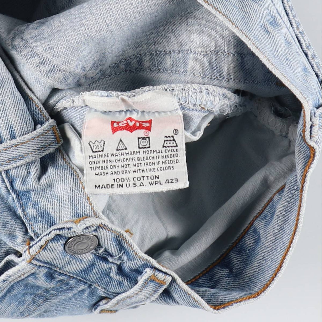 90'S Levi's 501 Straight Denim Pants, Made in USA, Men's, W29, Vintage cotton blue type Vintage Second Hand