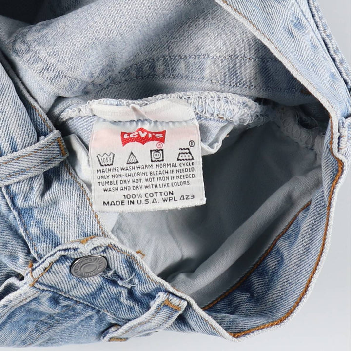 90'S Levi's 501 Straight Denim Pants, Made in USA, Men's, W29, Vintage cotton blue type Vintage Second Hand