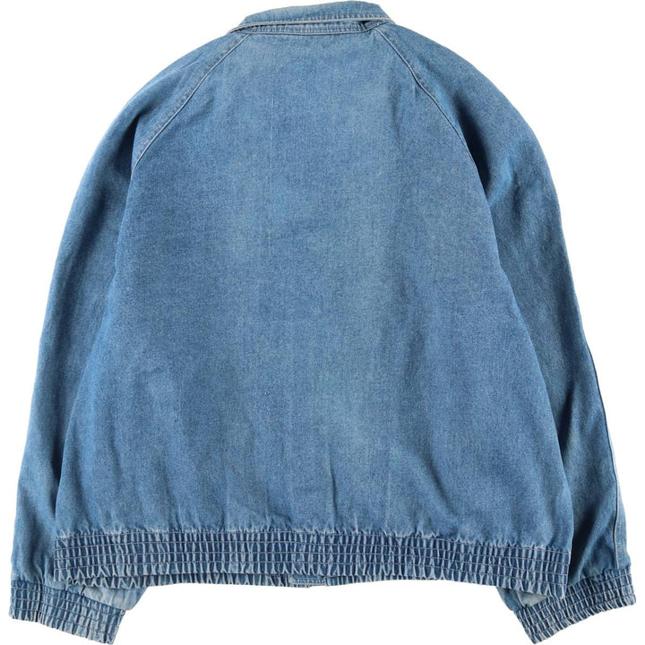 70'S Ralph Lauren Chaps Denim Harrington Jacket Swing Top Men's L Size Vintage /evb009963