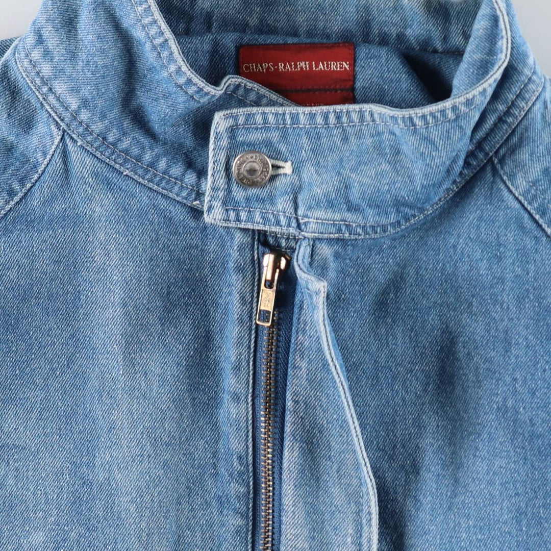70'S Ralph Lauren Chaps Denim Harrington Jacket Swing Top Men's L Size Vintage /evb009963