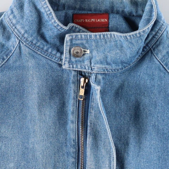 70'S Ralph Lauren Chaps Denim Harrington Jacket Swing Top Men's L Size Vintage /evb009963