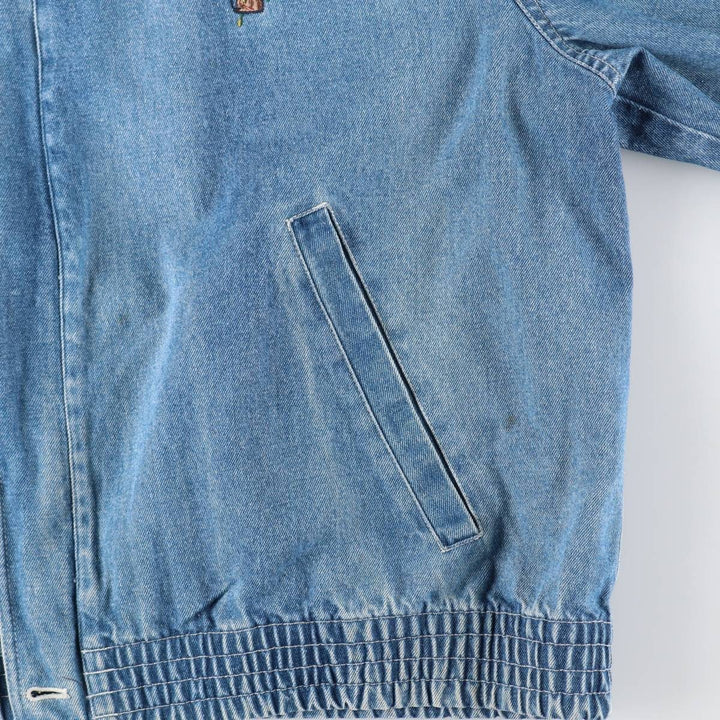 70'S Ralph Lauren Chaps Denim Harrington Jacket Swing Top Men's L Size Vintage /evb009963