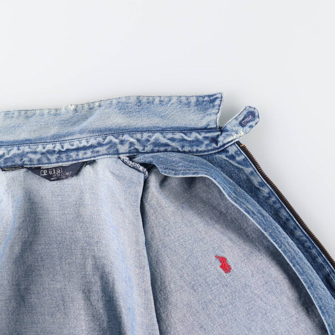 90'S Polo by Ralph Lauren denim swing top sports jacket made in USA men's size M vintage /evb009965