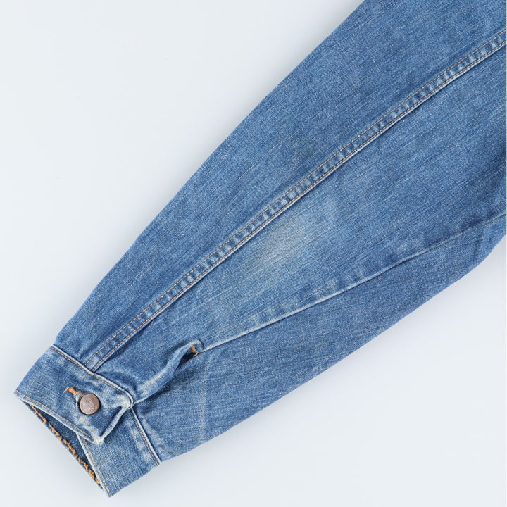 Vintage 70'S Wrangler black tag denim jacket, made in USA, size S, men's size /evb009977