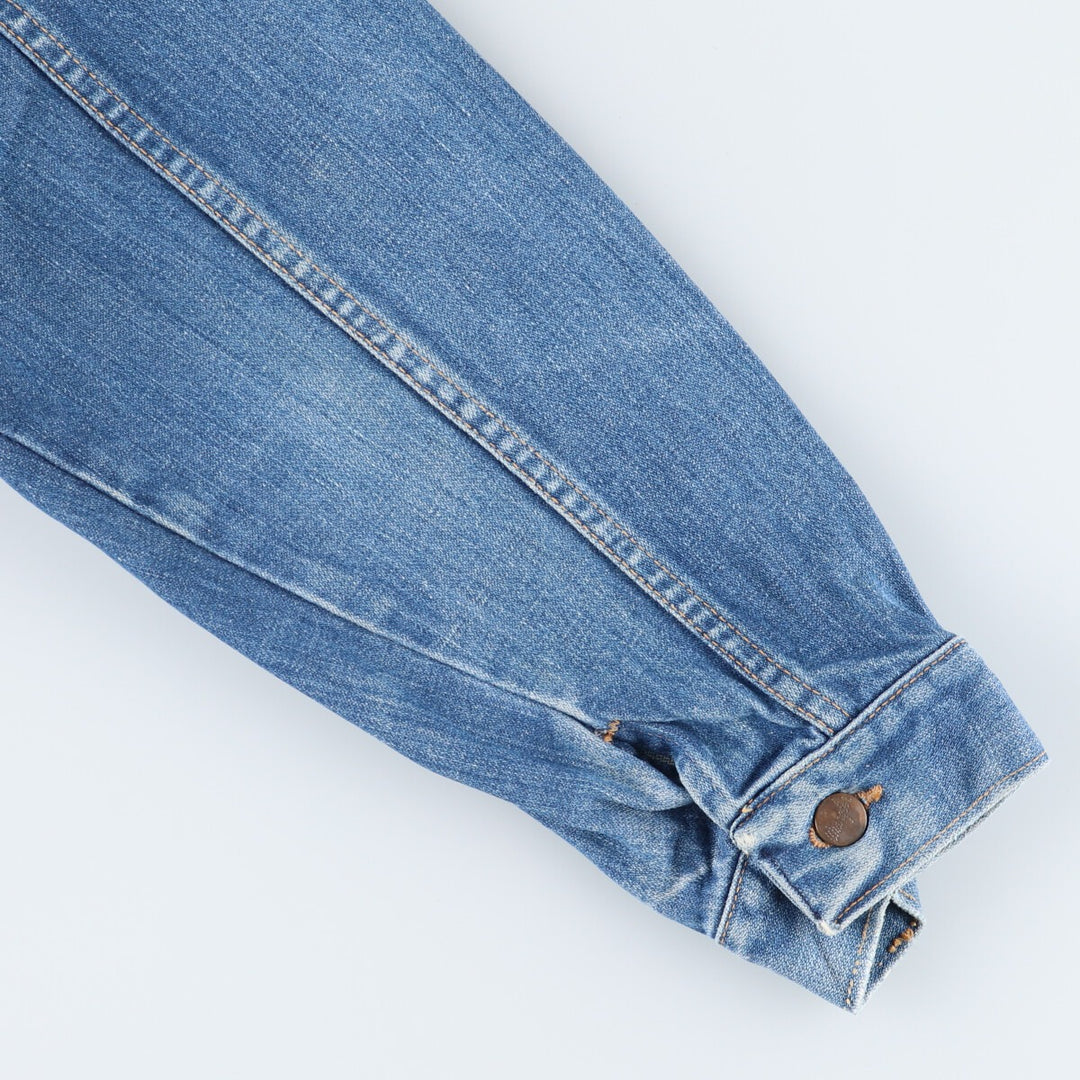 Vintage 70'S Wrangler black tag denim jacket, made in USA, size S, men's size /evb009977