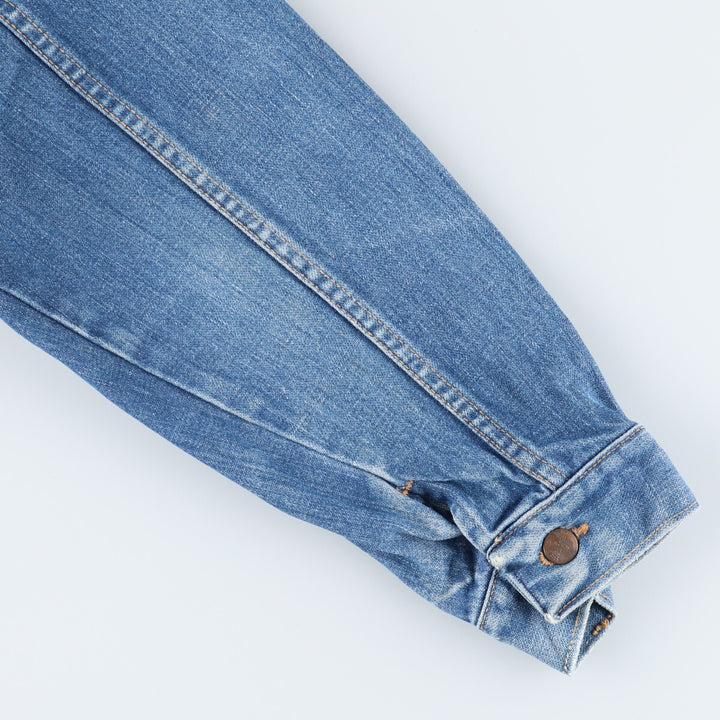 Vintage 70'S Wrangler black tag denim jacket, made in USA, size S, men's size /evb009977