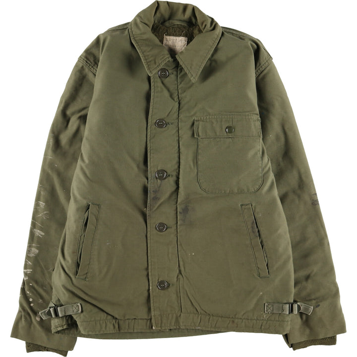 70'S US military A-2 military deck jacket made in USA MEDIUM (38-40) equivalent to men's M Vintage /evb009987