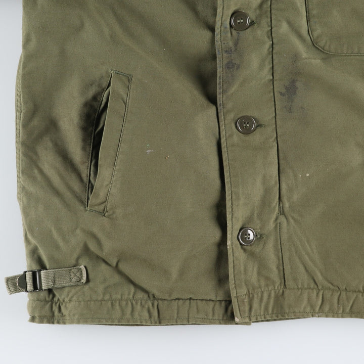 70'S US military A-2 military deck jacket made in USA MEDIUM (38-40) equivalent to men's M Vintage /evb009987
