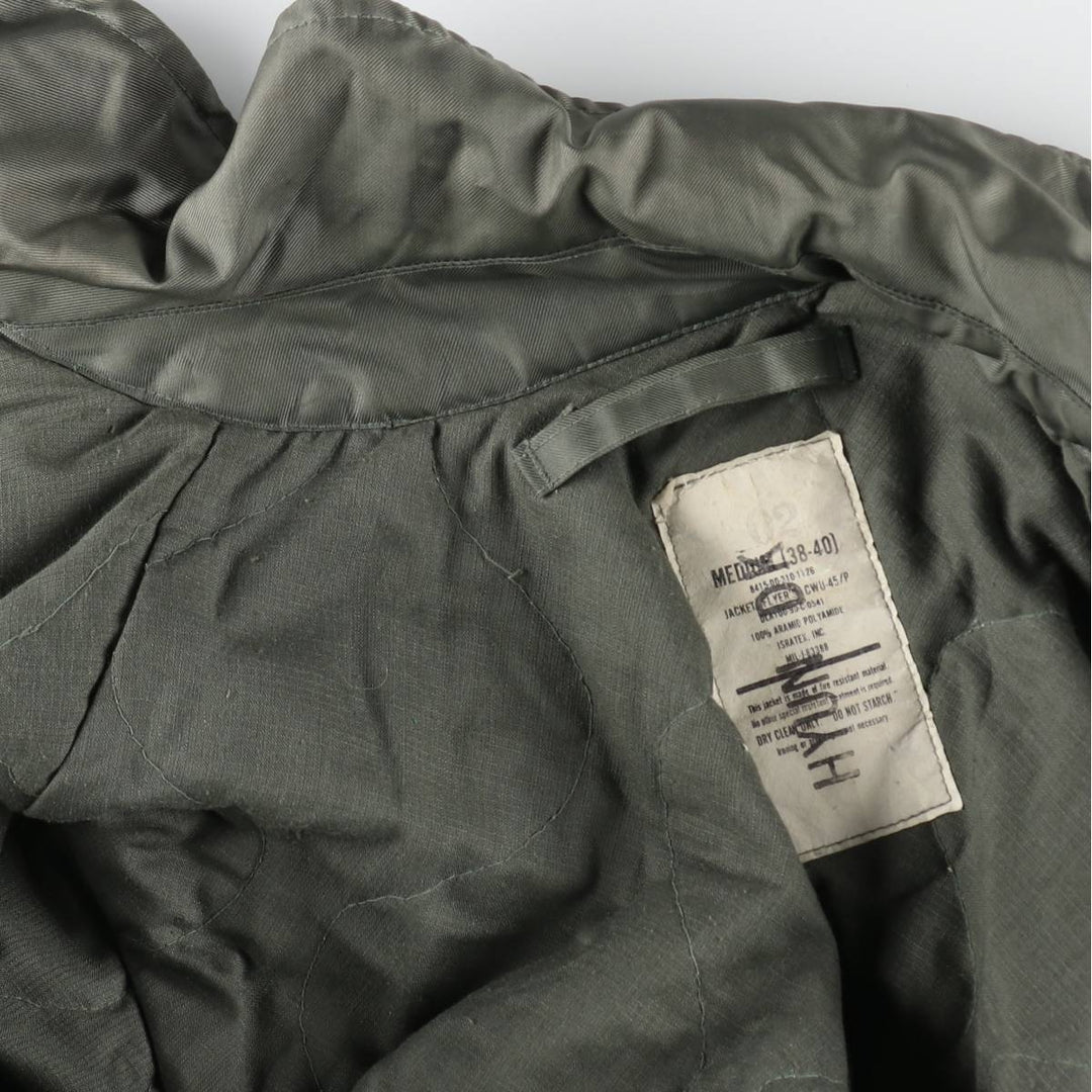 90'S US military authentic CWU-45/P military flight jacket made in USA MEDIUM (38-40) equivalent to men's M Vintage /evb010065