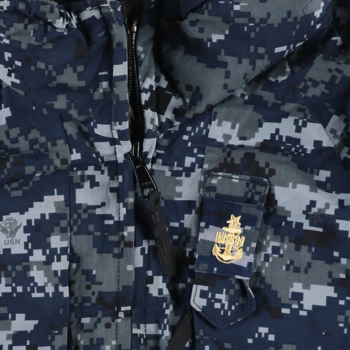 00'S US Military Camouflage Pattern NWU Digital Camo USNAVY GORE-TEX Working Jacket Military Jacket Made in USA Men's M /evb010072
