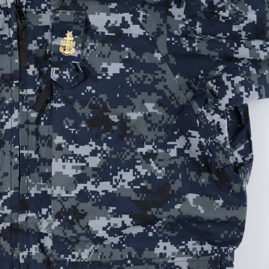 00'S US Military Camouflage Pattern NWU Digital Camo USNAVY GORE-TEX Working Jacket Military Jacket Made in USA Men's M /evb010072