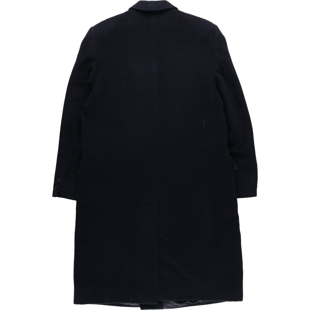Yves Saint Laurent Double-breasted Peaked Lapel Wool Chesterfield Coat Made in Spain Men's L size /evb010076