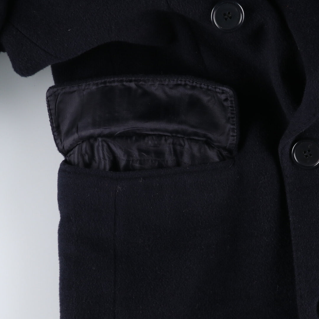 Yves Saint Laurent Double-breasted Peaked Lapel Wool Chesterfield Coat Made in Spain Men's L size /evb010076