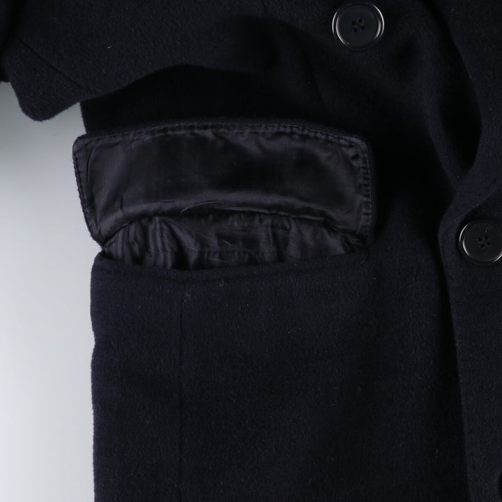 Yves Saint Laurent Double-breasted Peaked Lapel Wool Chesterfield Coat Made in Spain Men's L size /evb010076