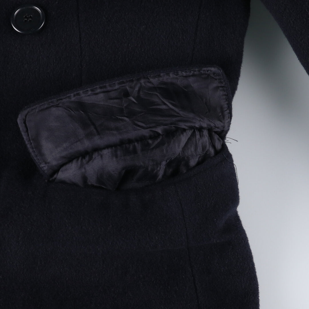 Yves Saint Laurent Double-breasted Peaked Lapel Wool Chesterfield Coat Made in Spain Men's L size /evb010076