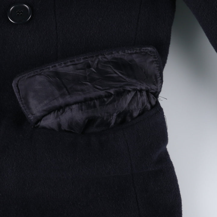 Yves Saint Laurent Double-breasted Peaked Lapel Wool Chesterfield Coat Made in Spain Men's L size /evb010076