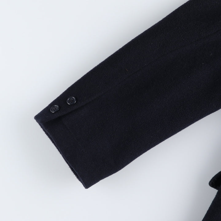 Yves Saint Laurent Double-breasted Peaked Lapel Wool Chesterfield Coat Made in Spain Men's L size /evb010076