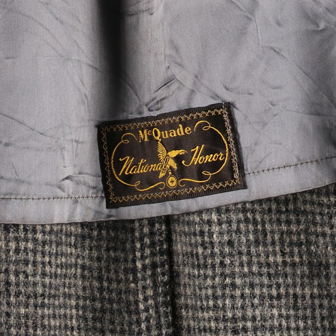 McQuade Harris Tweed Wool Chesterfield Coat Men's M size /evb010077