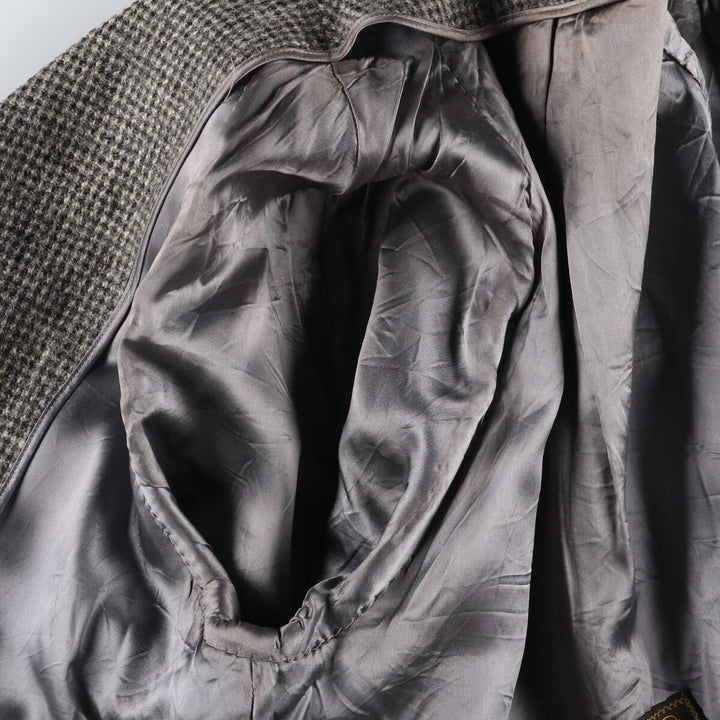 McQuade Harris Tweed Wool Chesterfield Coat Men's M size /evb010077