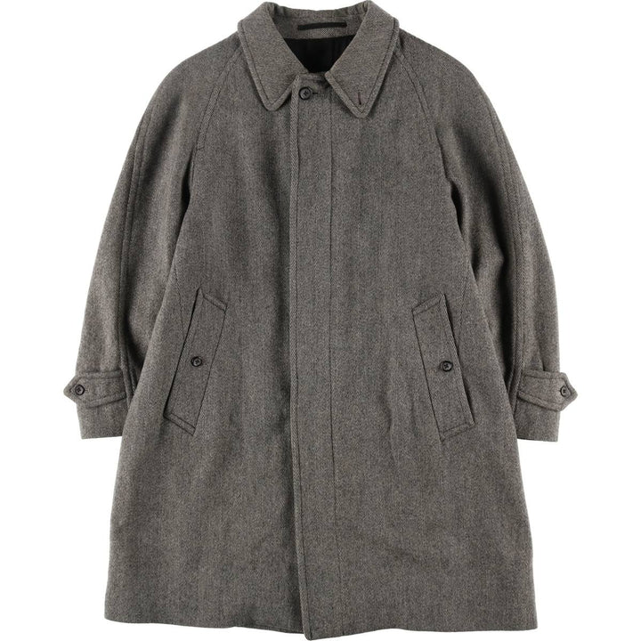Burberry's Herringbone Balmacaan Coat, Men's S Size /evb010080
