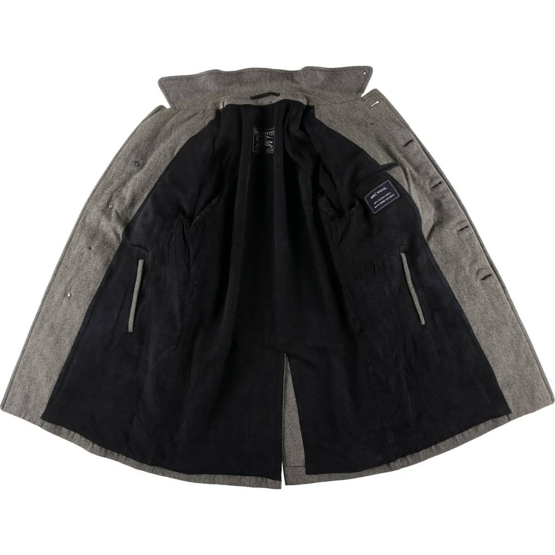 Burberry's Herringbone Balmacaan Coat, Men's S Size /evb010080