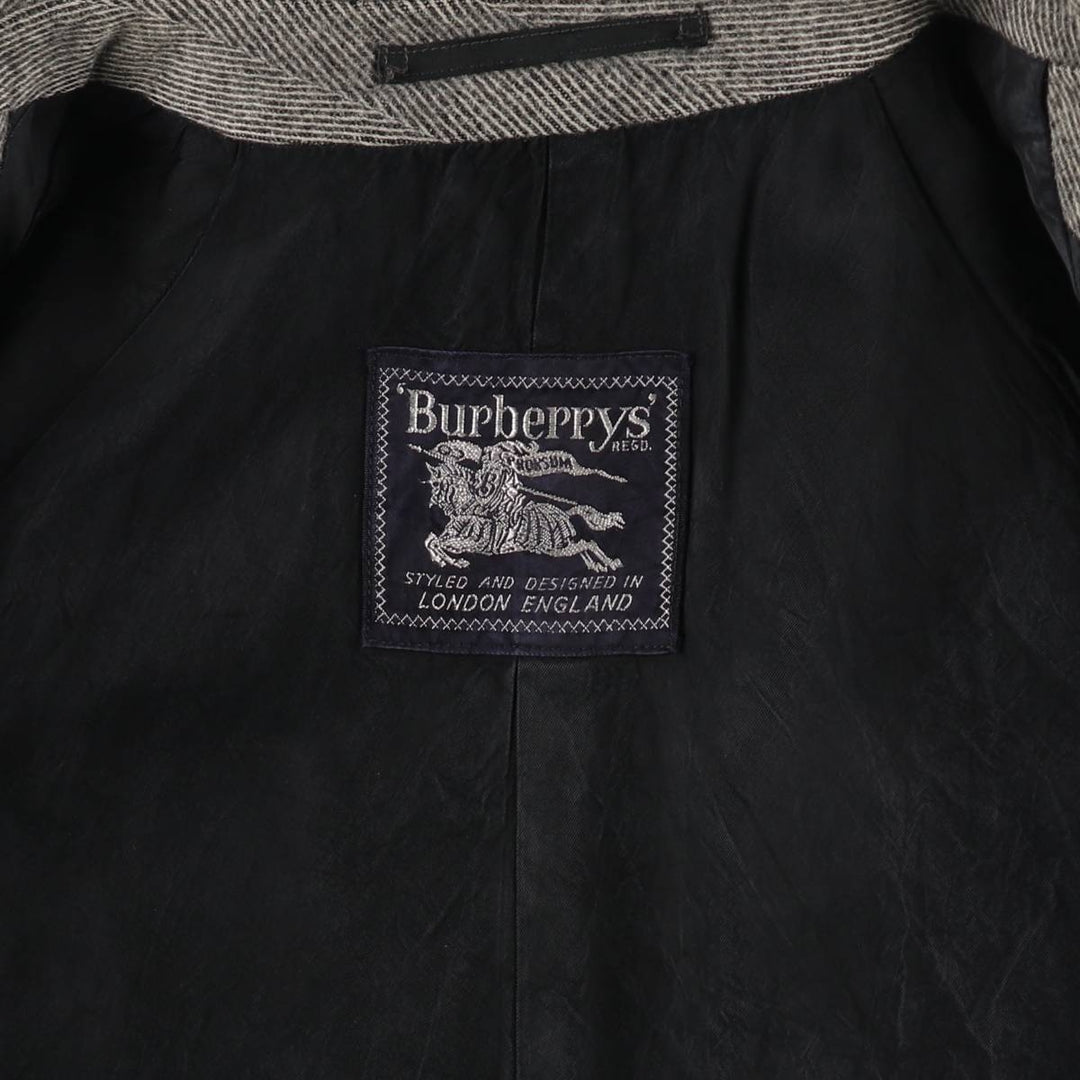 Burberry's Herringbone Balmacaan Coat, Men's S Size /evb010080