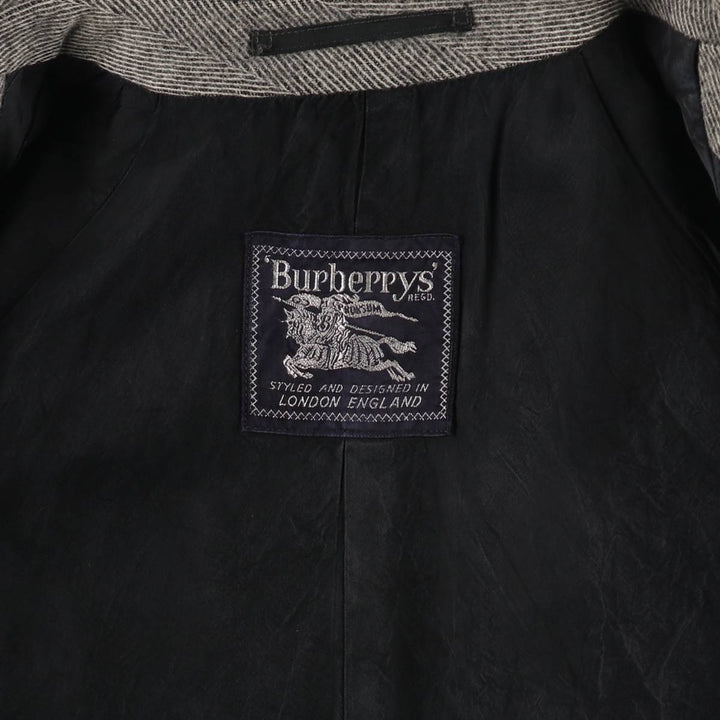 Burberry's Herringbone Balmacaan Coat, Men's S Size /evb010080