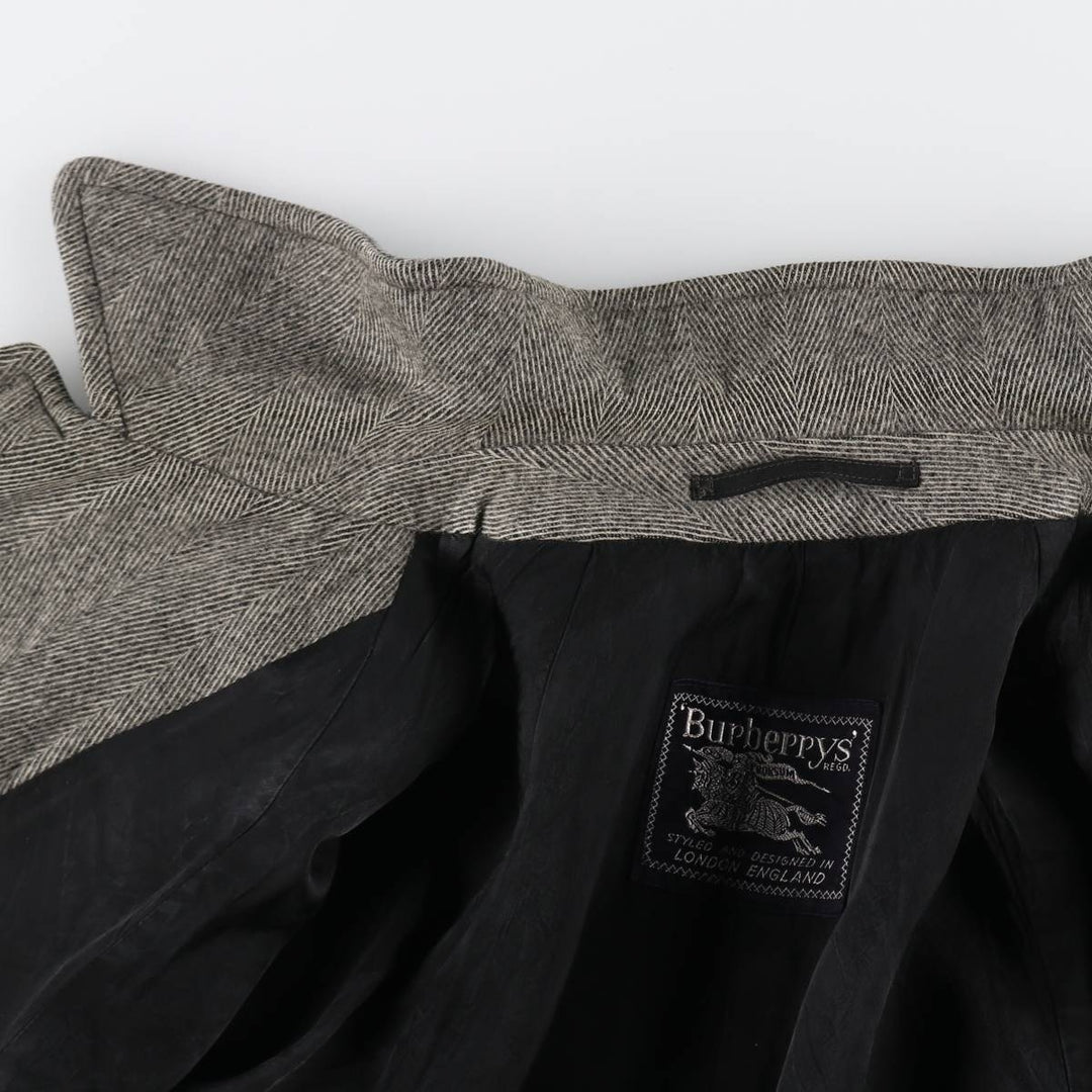 Burberry's Herringbone Balmacaan Coat, Men's S Size /evb010080