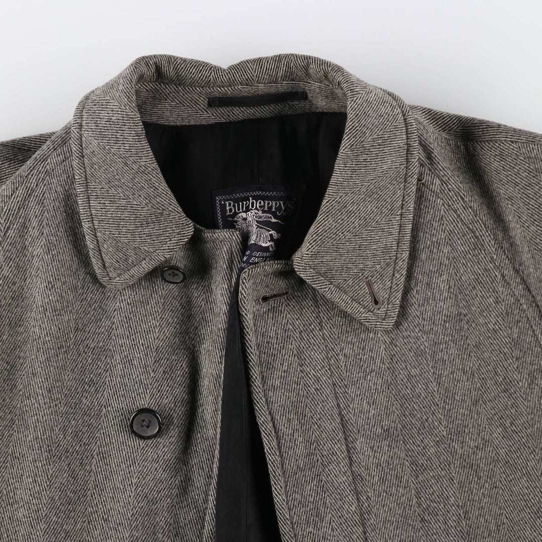 Burberry's Herringbone Balmacaan Coat, Men's S Size /evb010080