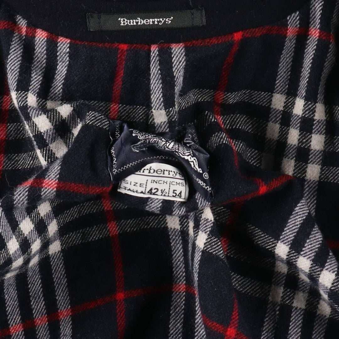 Burberry's double-breasted wool half coat made in Spain, men's size L /evb010089