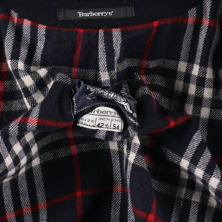 Burberry's double-breasted wool half coat made in Spain, men's size L /evb010089