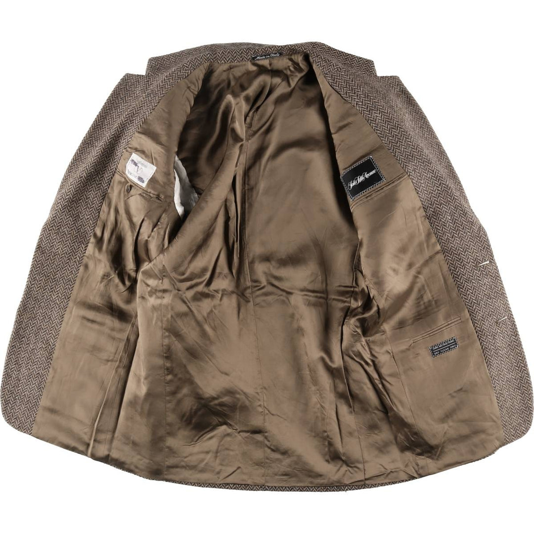 Valentino VALENTINO UOMO Herringbone Wool Tailored Jacket Made in Italy Men's L size /evb010099