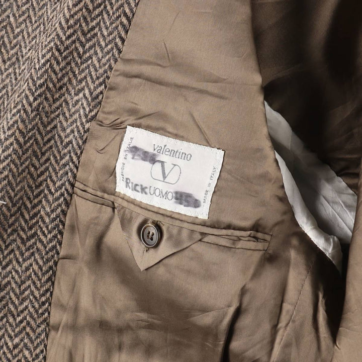 Valentino VALENTINO UOMO Herringbone Wool Tailored Jacket Made in Italy Men's L size /evb010099