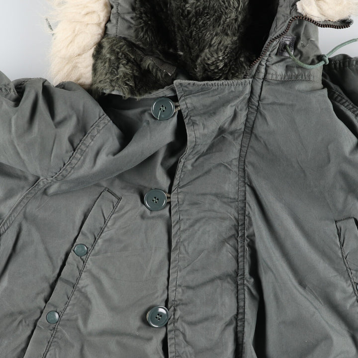 Authentic US military N-3B flight jacket from the 1980s, made in the USA, medium, men's size M, vintage. cotton Khaki type Vintage Second Hand