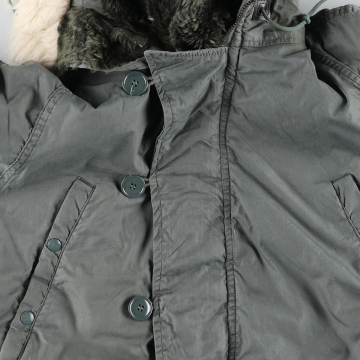 Authentic US military N-3B flight jacket from the 1980s, made in the USA, medium, men's size M, vintage. cotton Khaki type Vintage Second Hand