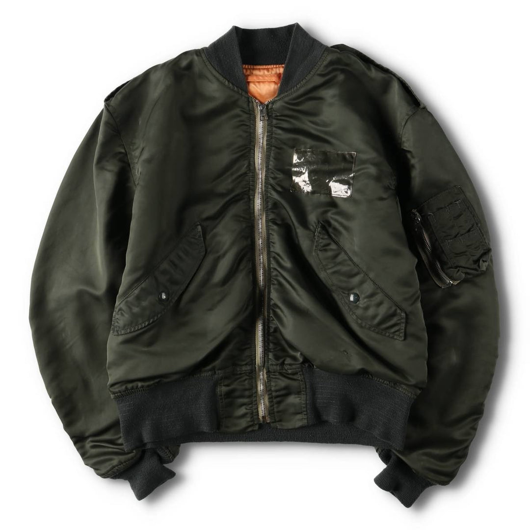 1960'S US Military L-2B Military Flight Jacket MEDIUM Men's M Nylon Khaki type Vintage Second Hand