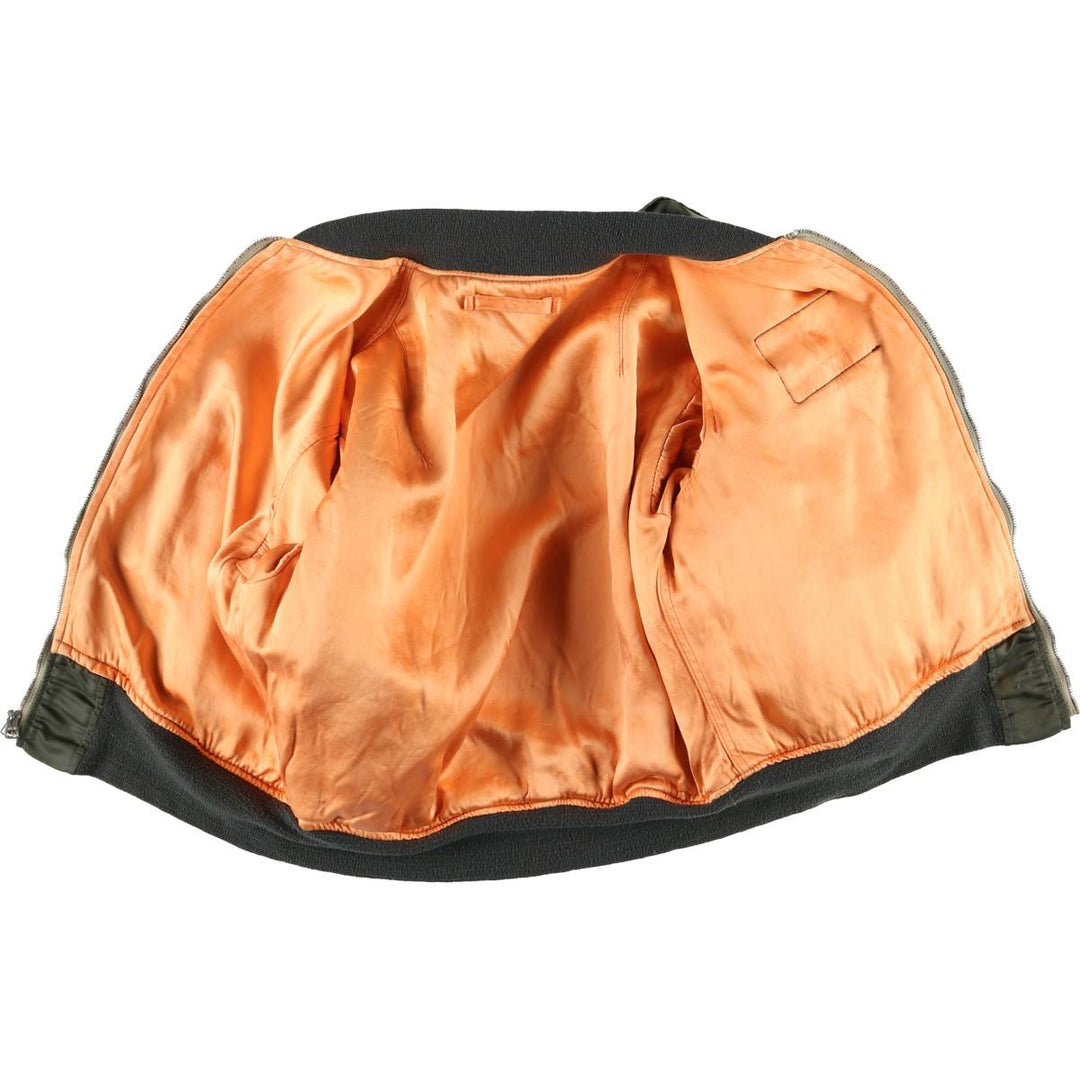 1960'S US Military L-2B Military Flight Jacket MEDIUM Men's M Nylon Khaki type Vintage Second Hand