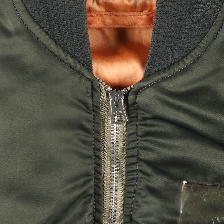 1960'S US Military L-2B Military Flight Jacket MEDIUM Men's M Nylon Khaki type Vintage Second Hand